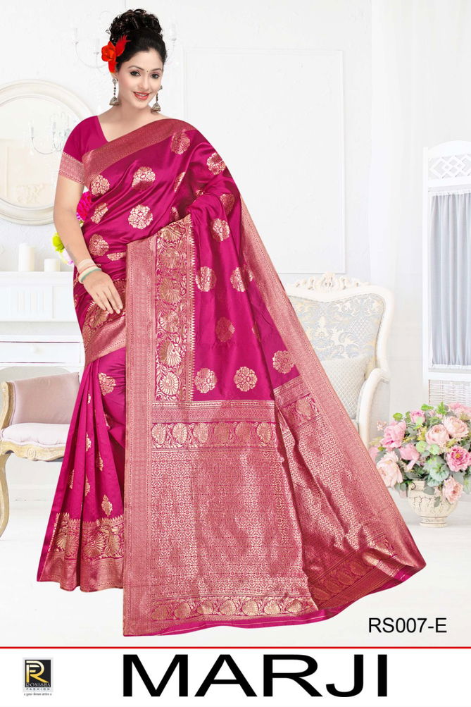 Ronisha Marji  Latest Fancy Casual Wear Designer Rich Look Exclusive Silk Saree Collection